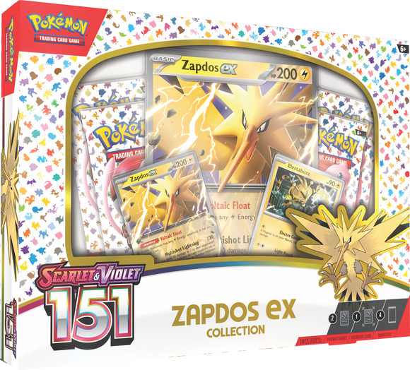 Pokemon: Scarlet & Violet - 151 Zapdos EX Collection Box (Pre Order) - [Express Pokemail]