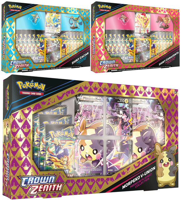 Pokémon: Crown Zenith Premium Figure Collection—Shiny Zacian & Shiny  Zamazenta Combo