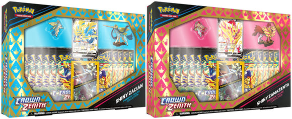 Pokémon: Crown Zenith Premium Figure Collection—Shiny Zacian & Shiny Zamazenta Combo - [Express Pokemail]