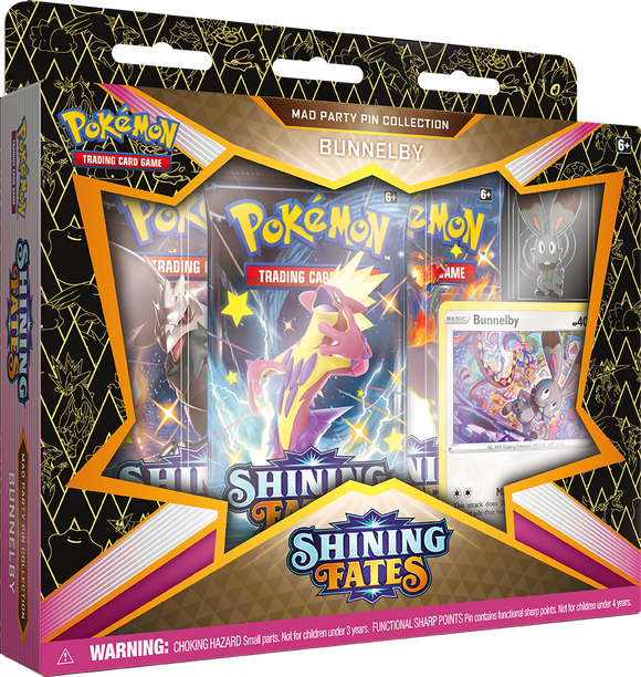 Pokémon: Shining Fates - Mad Party Pin Collection - Bunnelby Pin (Pre Order) - [Express Pokemail]